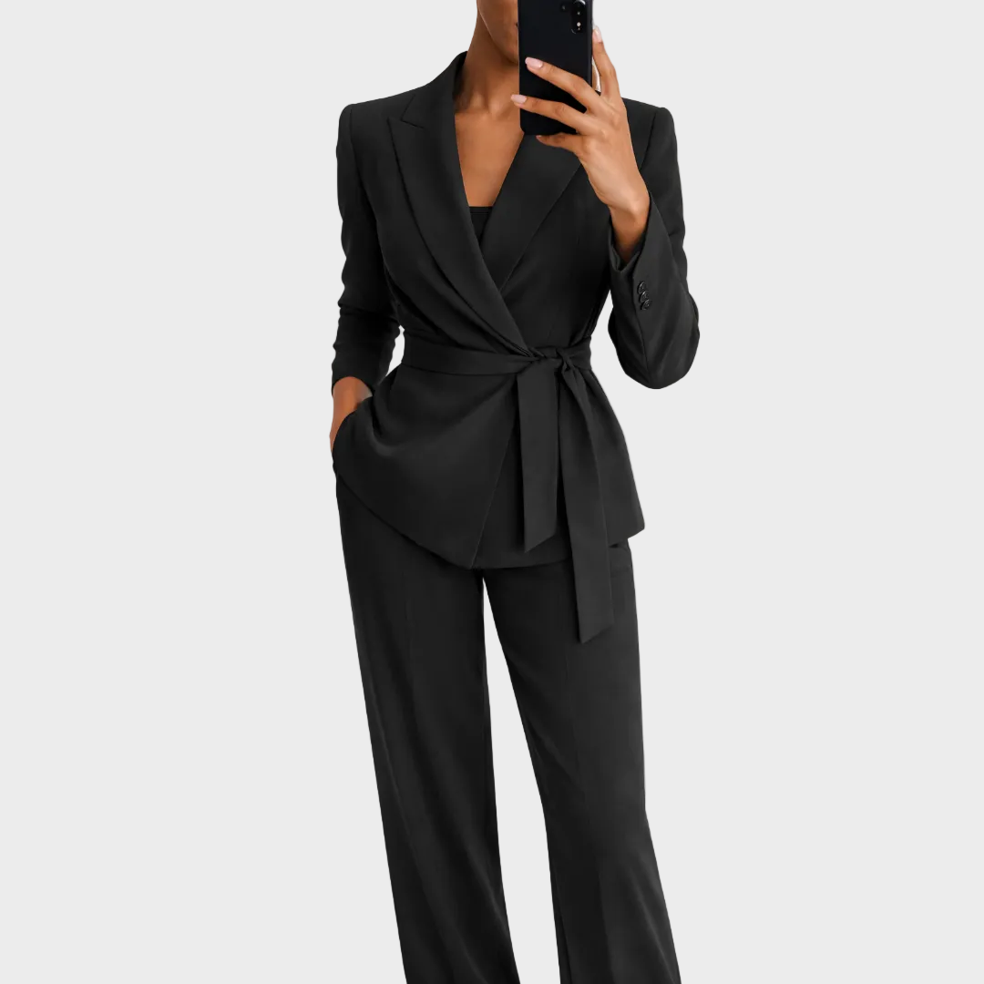 Sophia | Wide Leg Two-Piece Trouser Suit