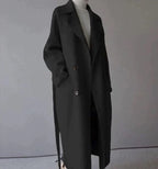 Women's Elegant Double-Breasted Longline Trench Coat