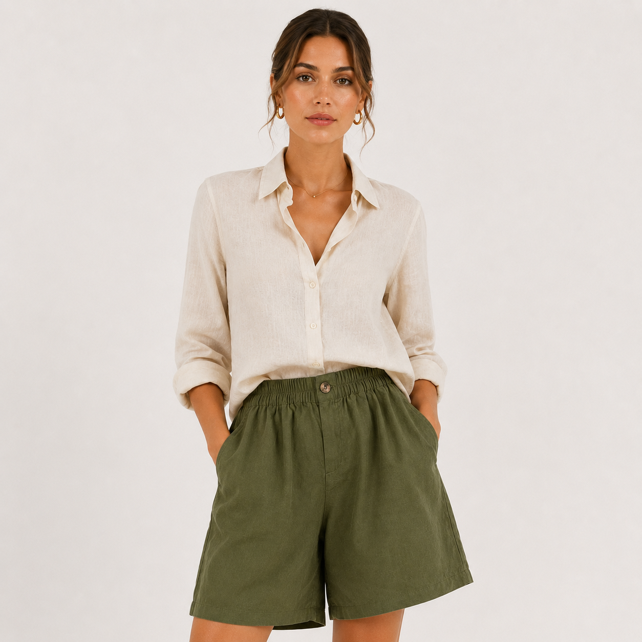 Ava | Breezy Relaxed Fit Casual Shorts