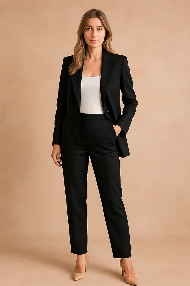 Women's Tailored Blazer Suit Set – Notched Lapel