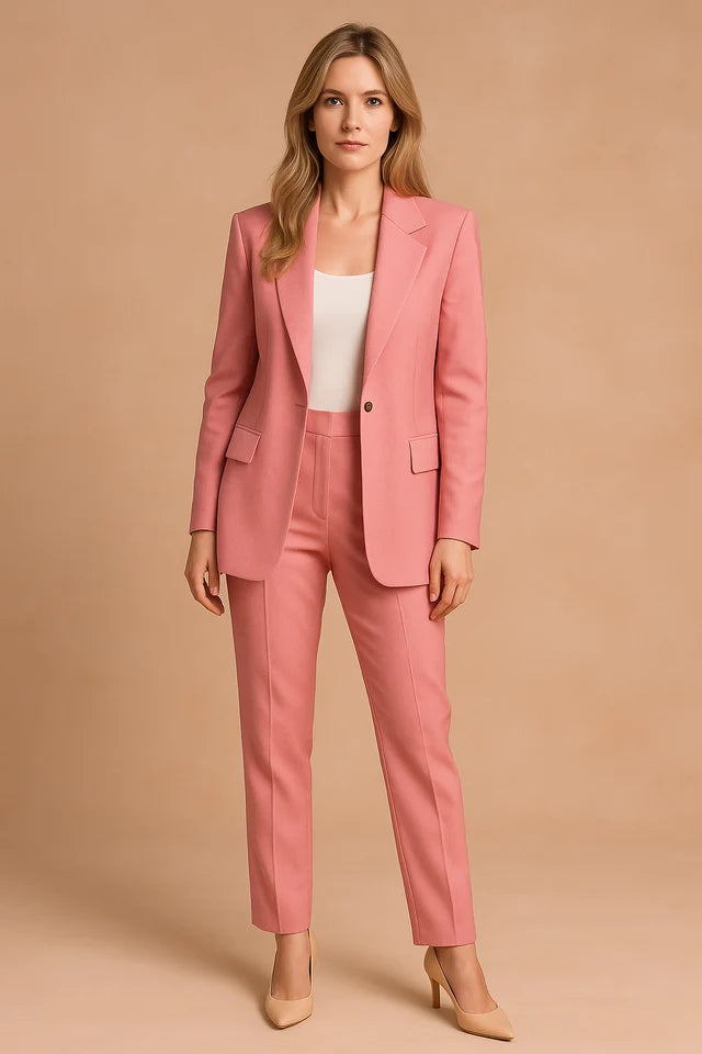 Women's Tailored Blazer Suit Set – Notched Lapel