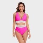Women's Tummy Control Bikini Set – High-Waisted