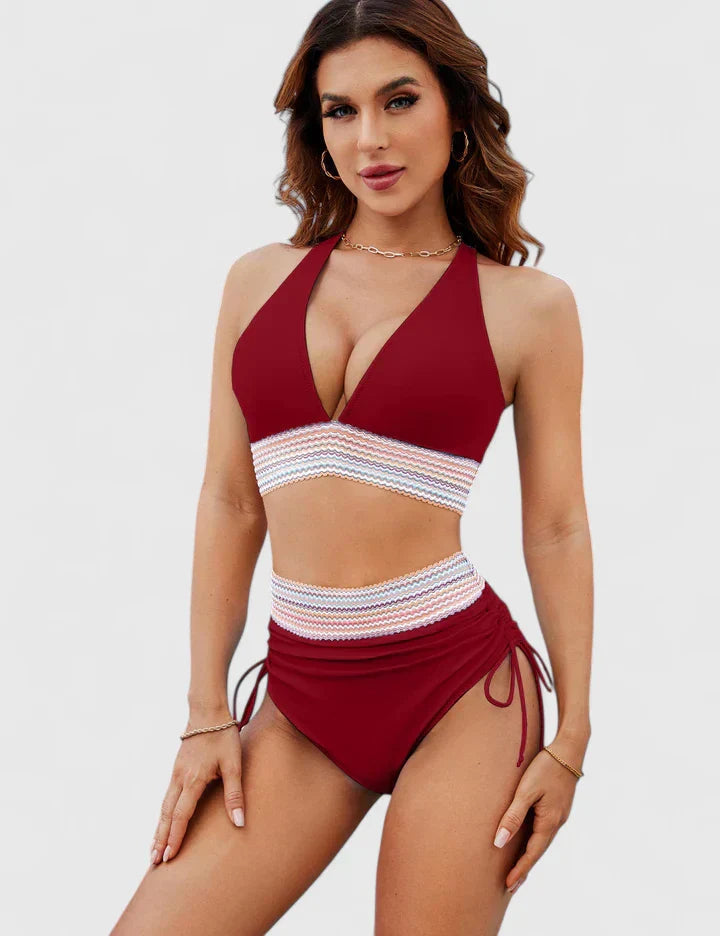 Women's Tummy Control Bikini Set – High-Waisted