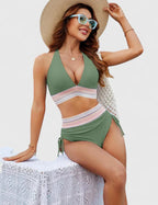 Women's Tummy Control Bikini Set – High-Waisted