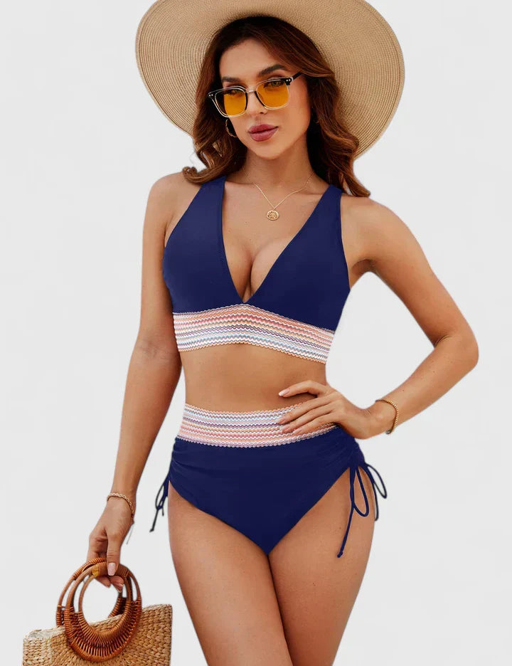Women's Tummy Control Bikini Set – High-Waisted
