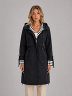 Women's Hooded Longline Parka Coat – Zip Up Lightweight Jacket