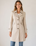 Women's Tailored Button Front Trench Coat