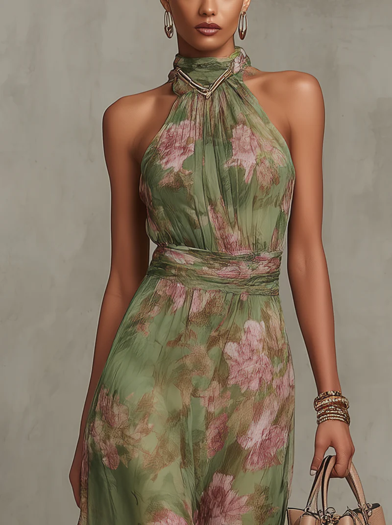 Elegant Floral Wedding Guest Dress