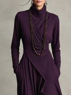Vivienne | Asymmetrical High-Neck Maxi Dress