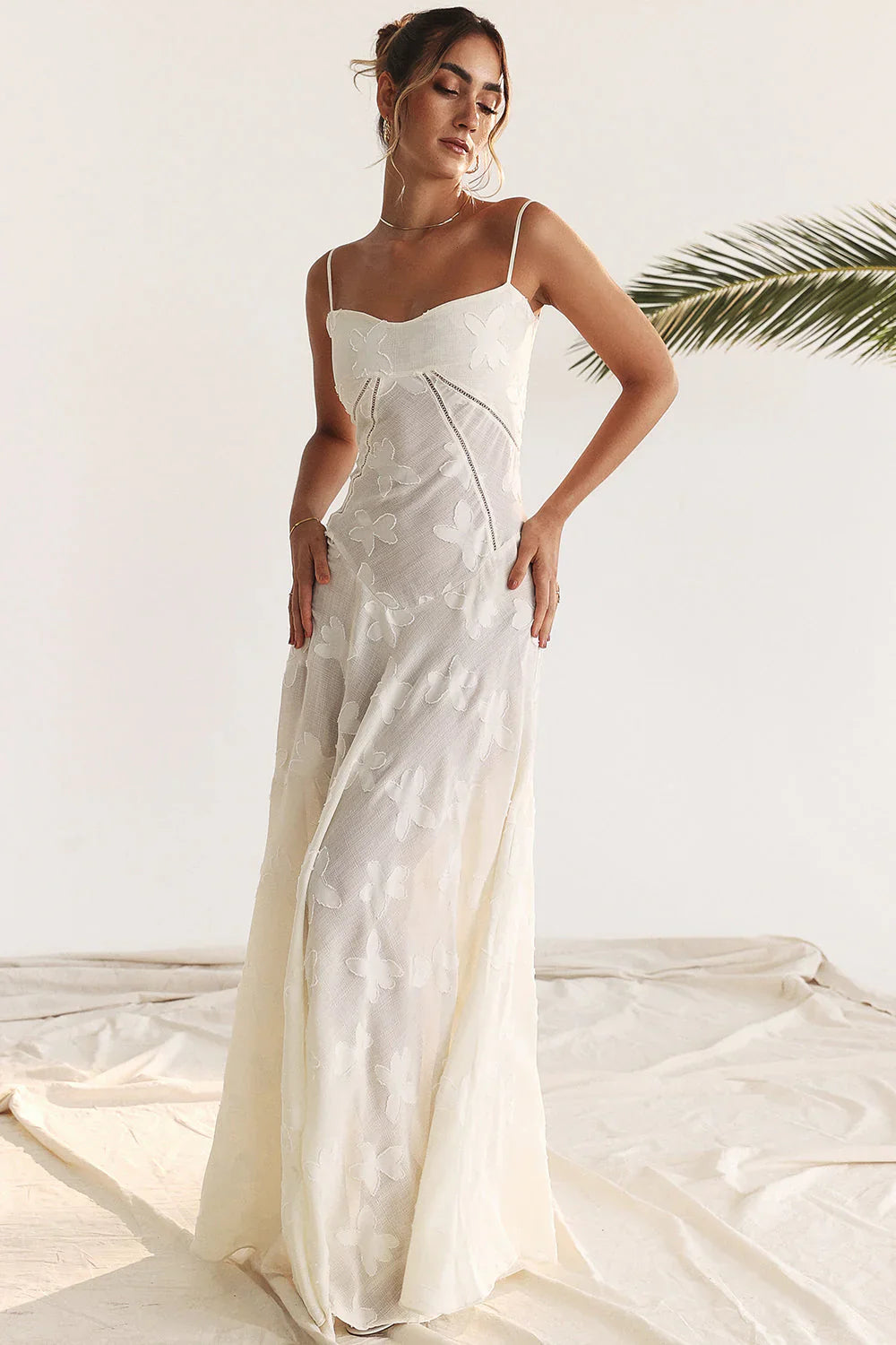 Women's Vintage Lace Floral Maxi Dress
