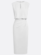 Valentina | Midi dress with side draping for sophisticated charm