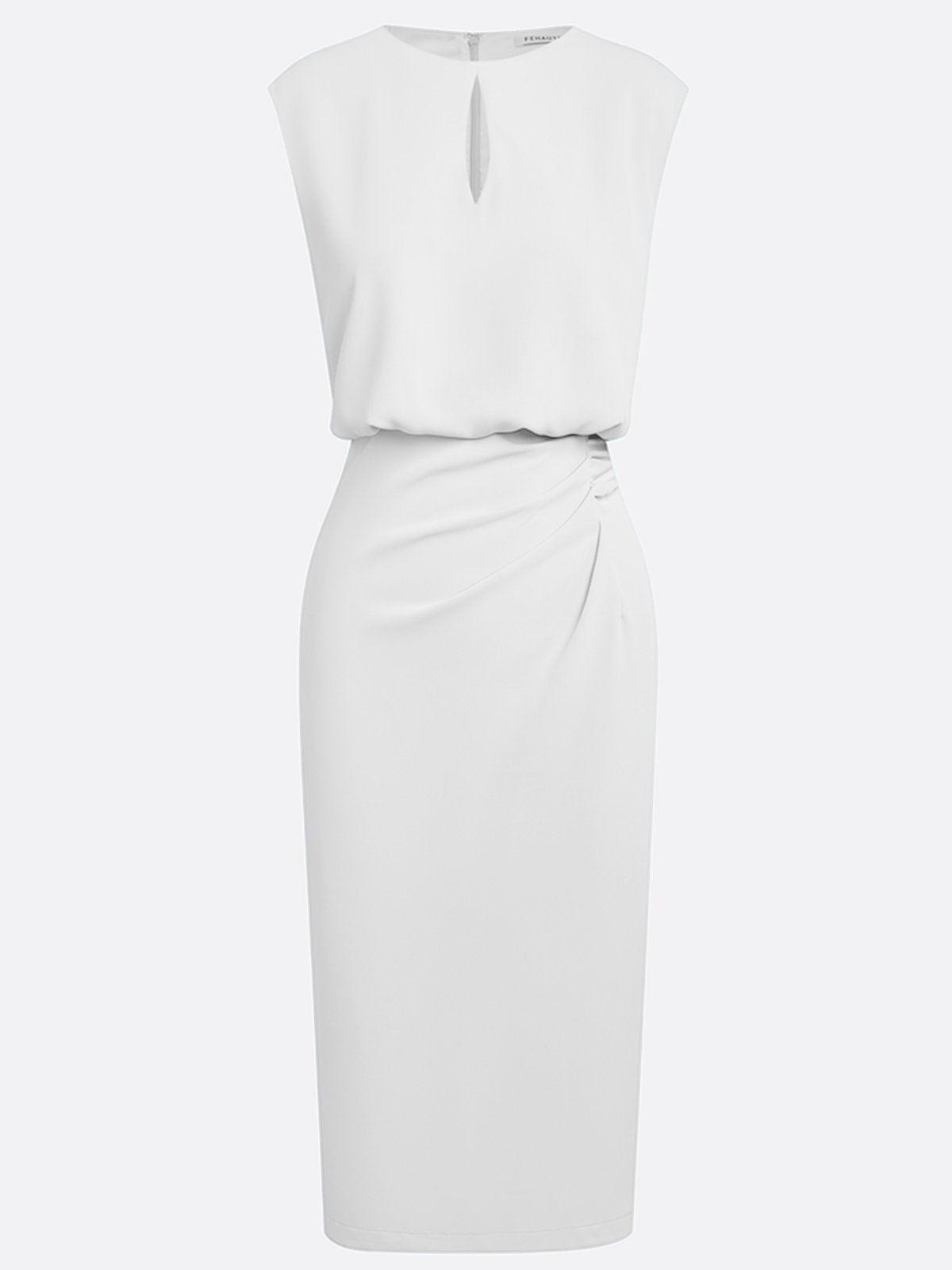 Valentina | Midi dress with side draping for sophisticated charm