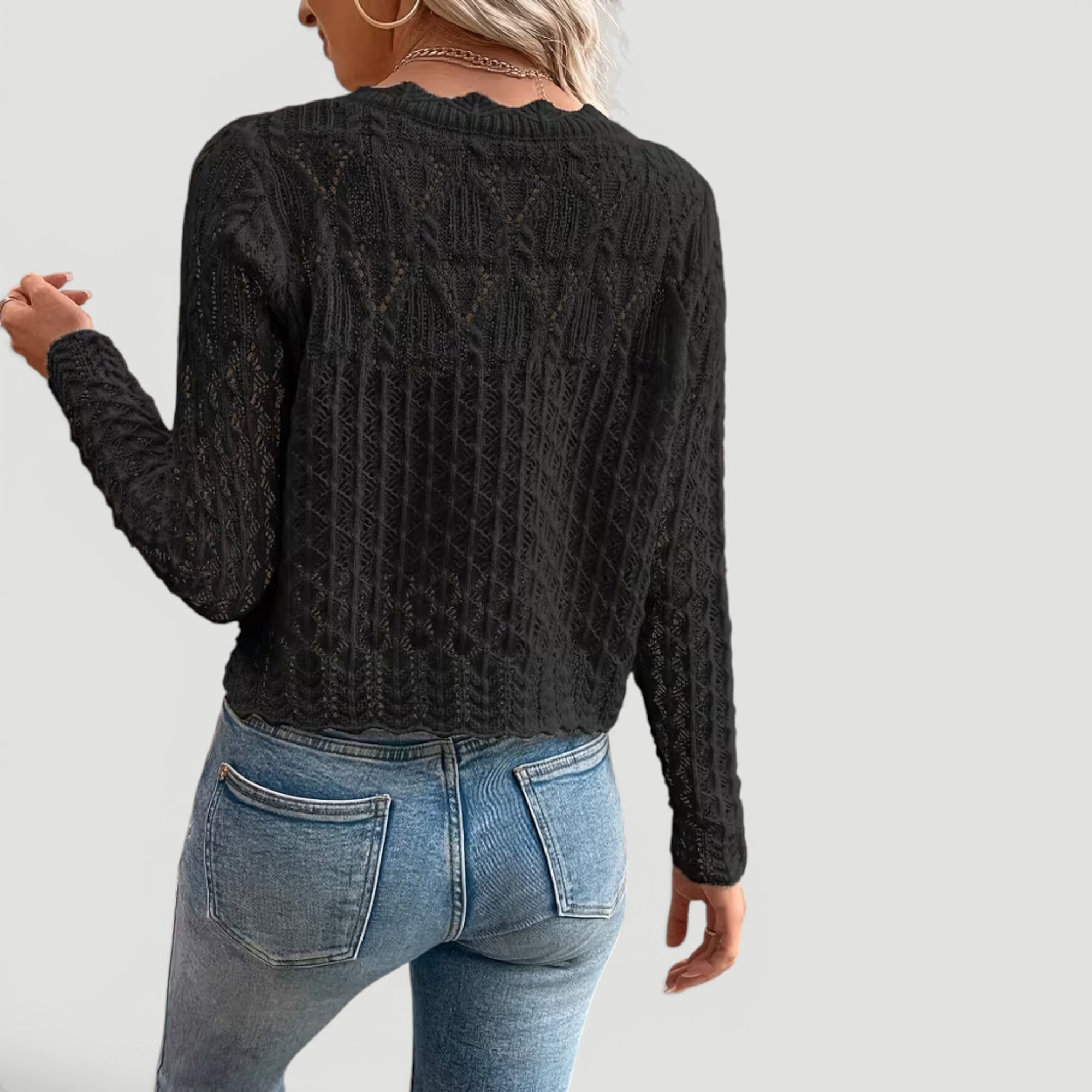 Women's Lightweight Open Knit Cardigan