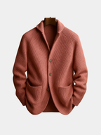 Men's Lightweight Ribbed Wool Cardigan