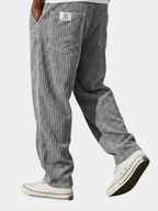 Men's Corduroy Straight Leg Trousers – Elastic Waist