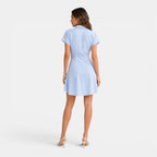 Grace | Elegant Pinstripe Midi Shirt Dress