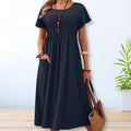 Jacqueline Relaxed Fit Day Breathable Midi Dress