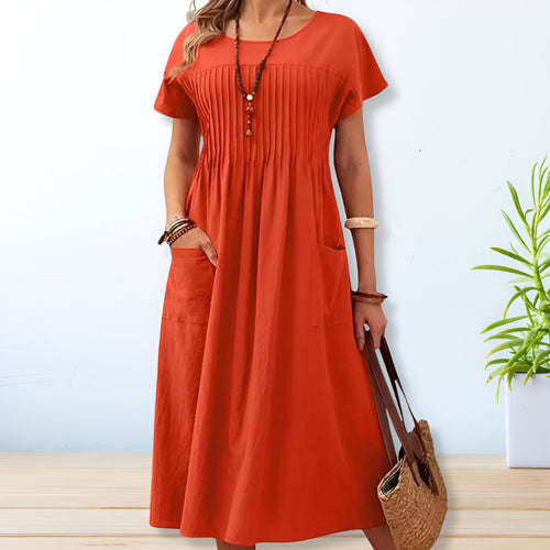 Jacqueline Relaxed Fit Day Breathable Midi Dress