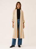 Violet | Relaxed Longline Roll-Tab Trench Coat