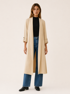 Violet | Relaxed Longline Roll-Tab Trench Coat