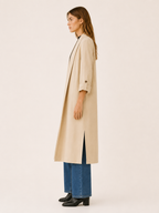 Violet | Relaxed Longline Roll-Tab Trench Coat