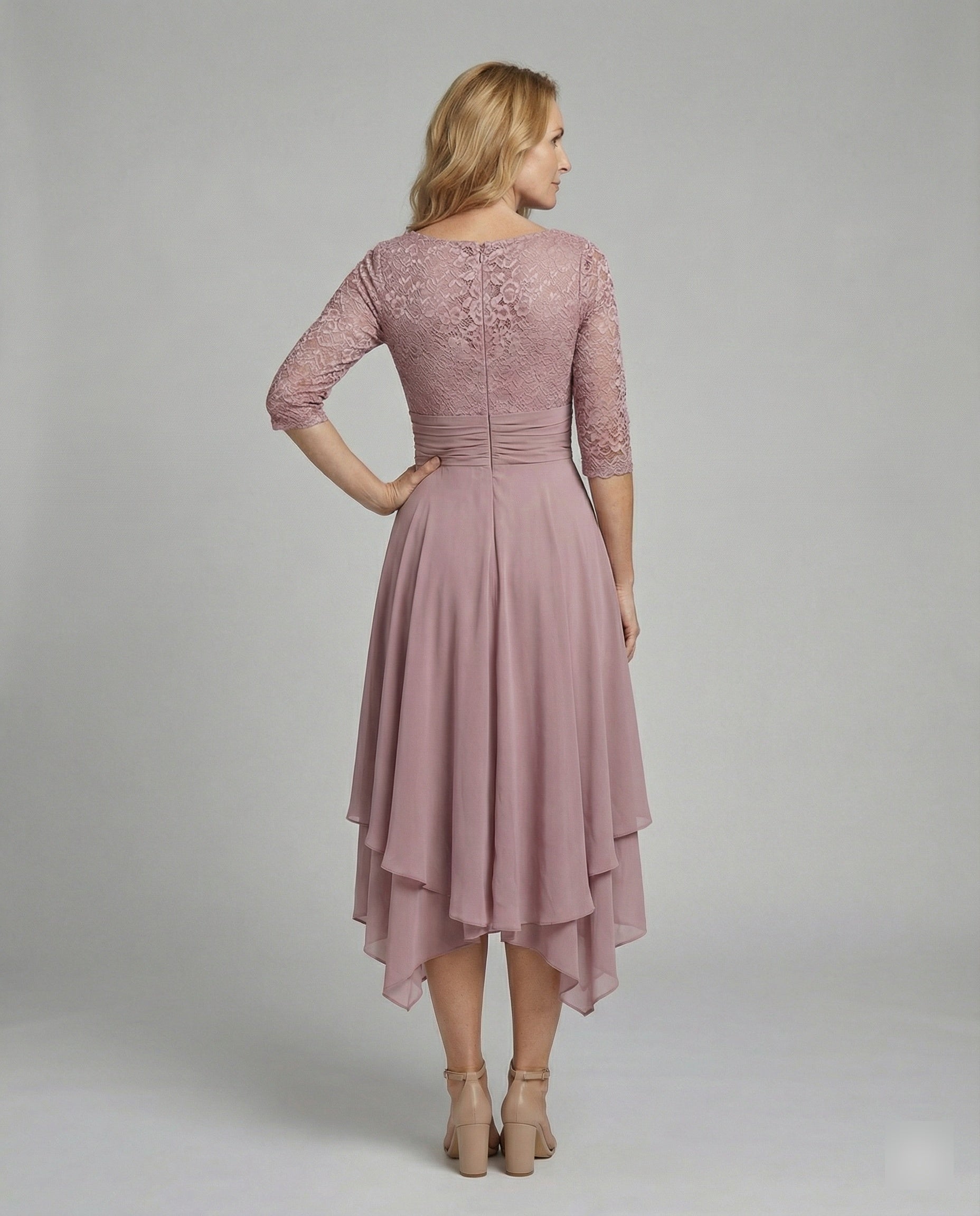 Women's Lace Fit & Flare Midi Dress