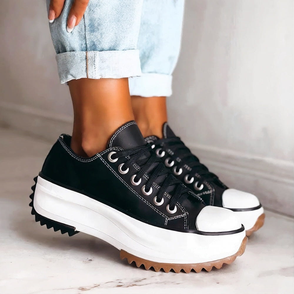 Mia | Suede Platform Sneaker – Chunky Sole