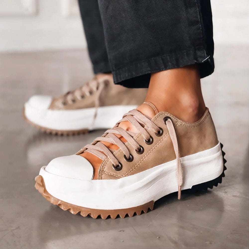 Mia | Suede Platform Sneaker – Chunky Sole