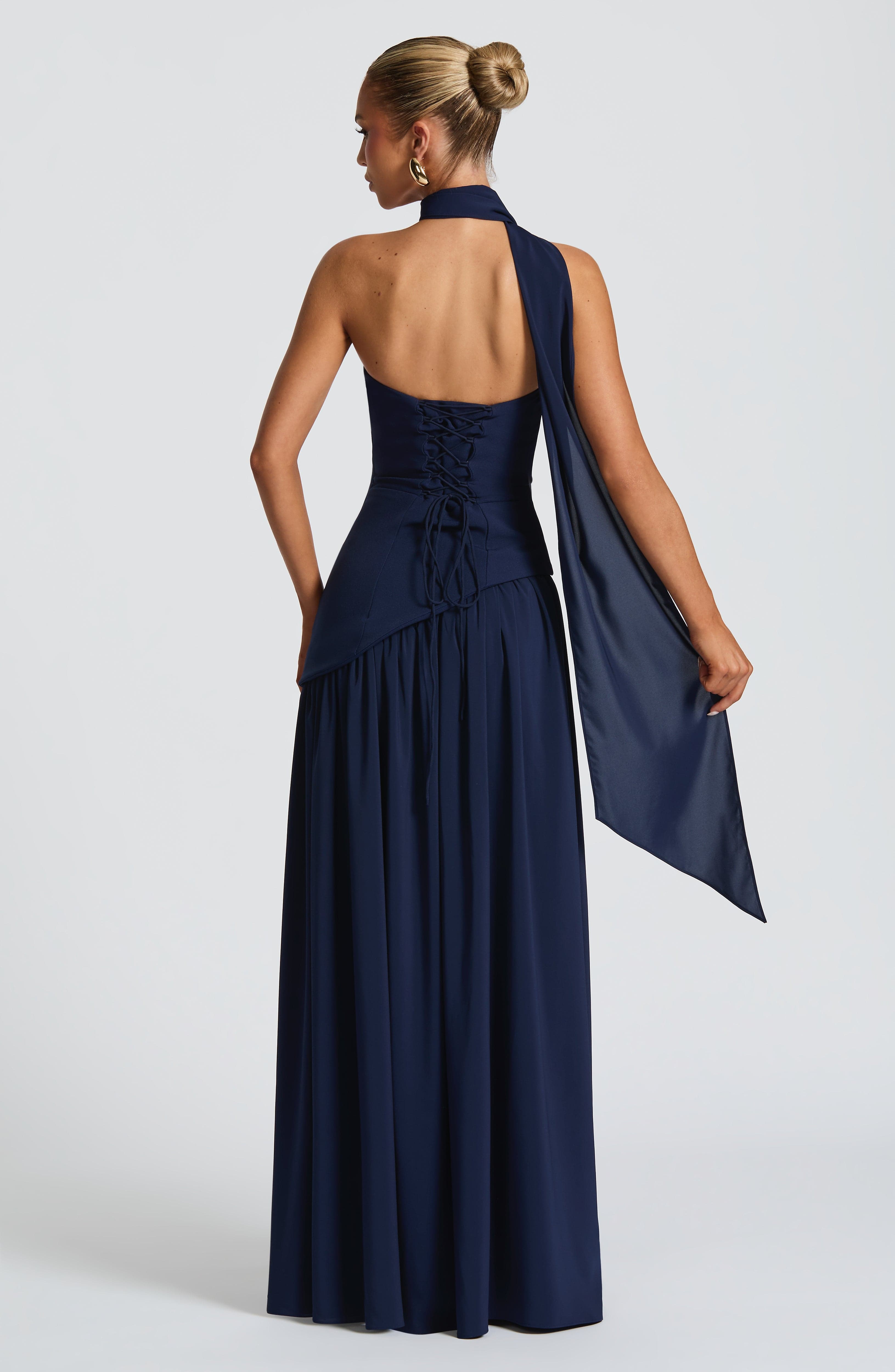 Women's Strapless Slit Maxi Dress