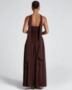 Women's Strapless Slit Maxi Dress
