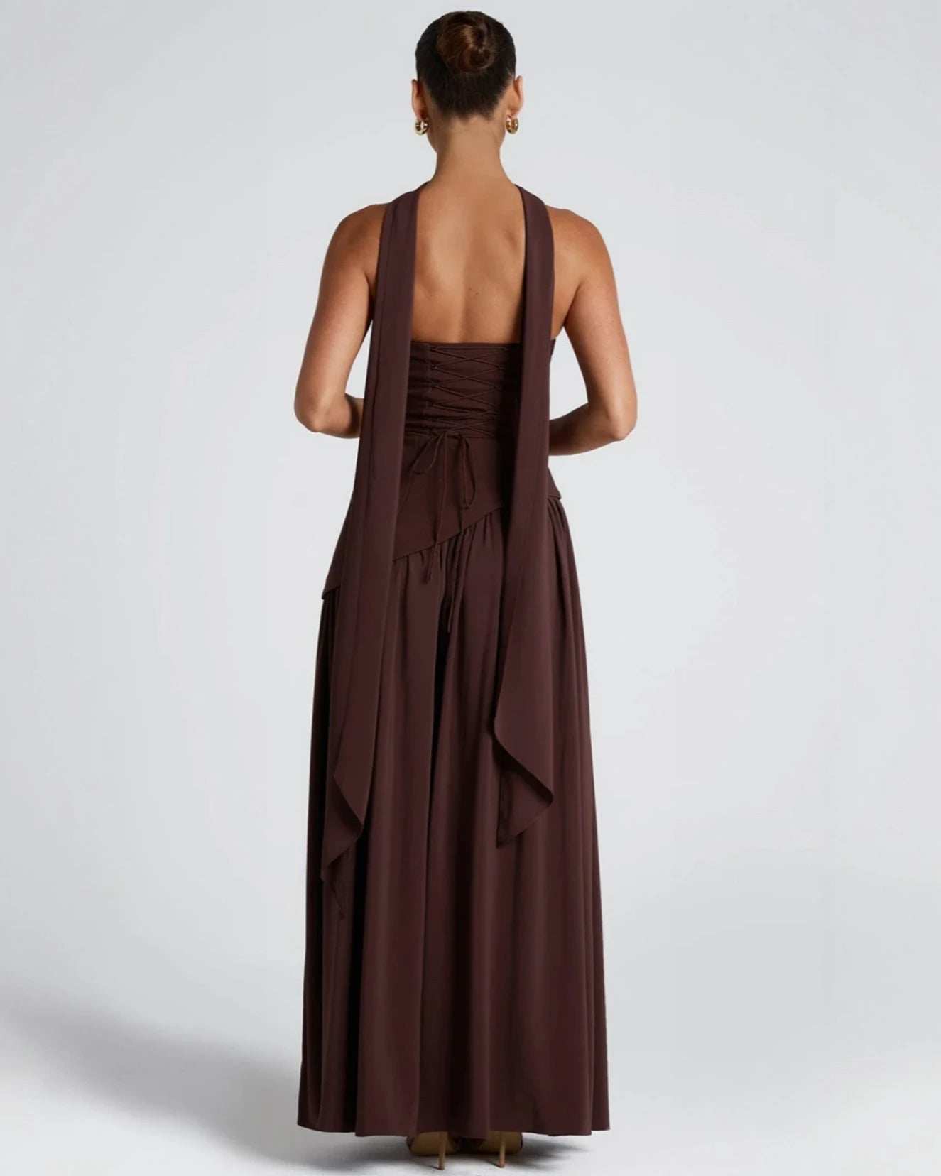 Women's Strapless Slit Maxi Dress