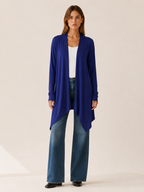 Phoebe | Draped Longline Open Front Cardigan
