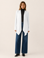 Phoebe | Draped Longline Open Front Cardigan