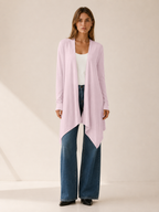 Phoebe | Draped Longline Open Front Cardigan