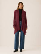 Phoebe | Draped Longline Open Front Cardigan
