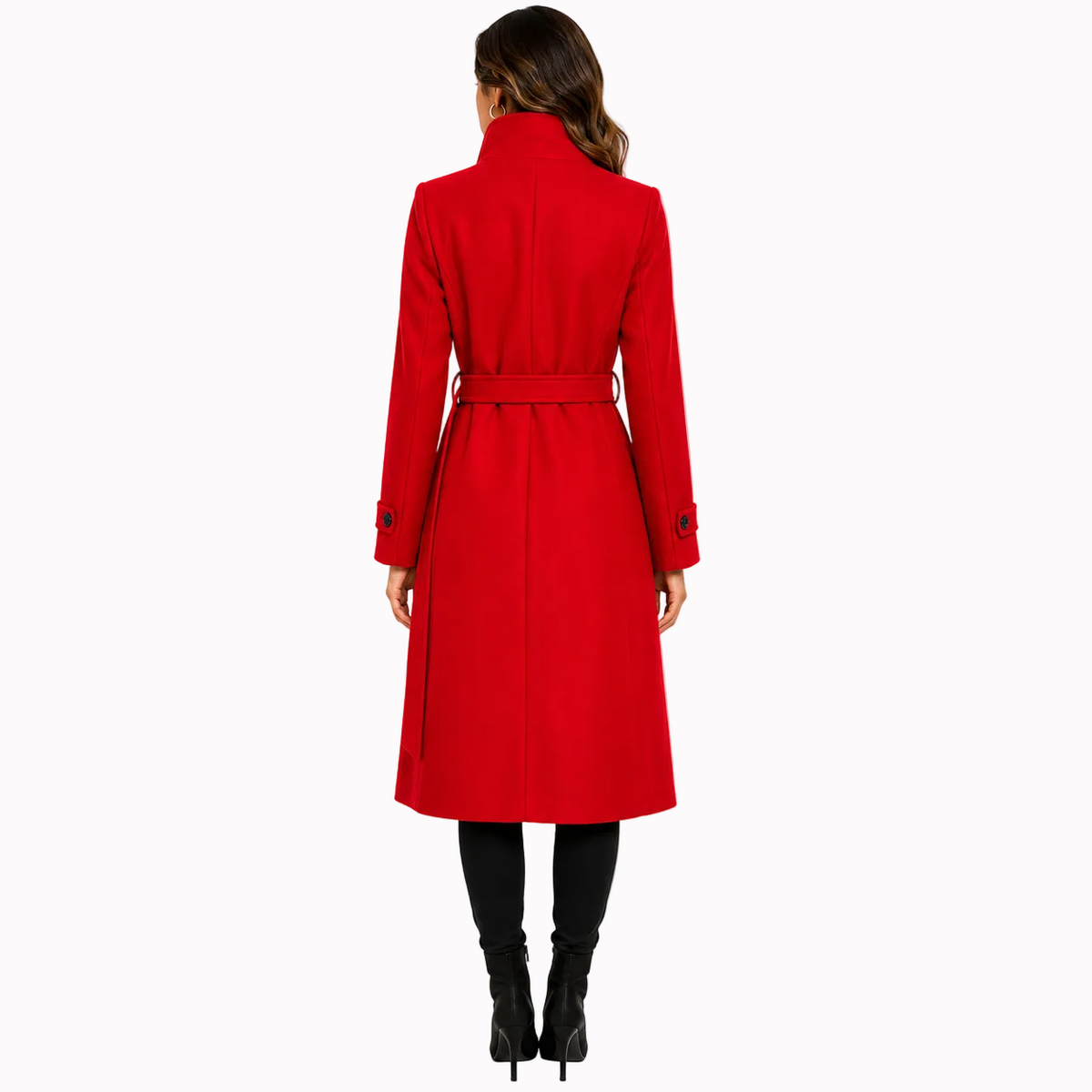 Women's Boiled Wool Button Front Coat