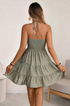 Bella | Off-Shoulder Mini Dress - Pleated Fitted Silhouette & Ruffle