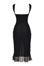 Charlotte Bodycon Midi Dress – Ruffled Hem