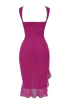 Charlotte Bodycon Midi Dress – Ruffled Hem