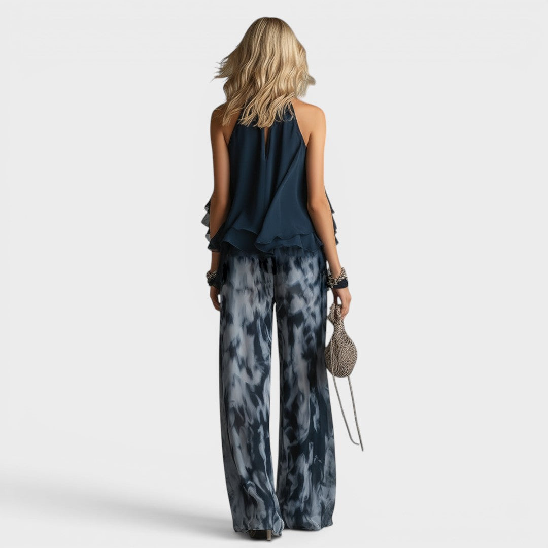 Elegant Luna Chiffon Two-Piece Set