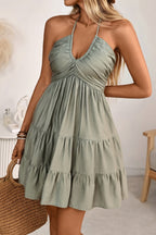 Bella | Off-Shoulder Mini Dress - Pleated Fitted Silhouette & Ruffle