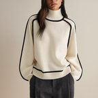 Luna Women's Loose Fit Cashmere Turtleneck Jumper