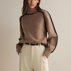 Luna Women's Loose Fit Cashmere Turtleneck Jumper