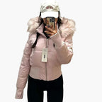 Women's Cropped Quilted Hooded Winter Jacket