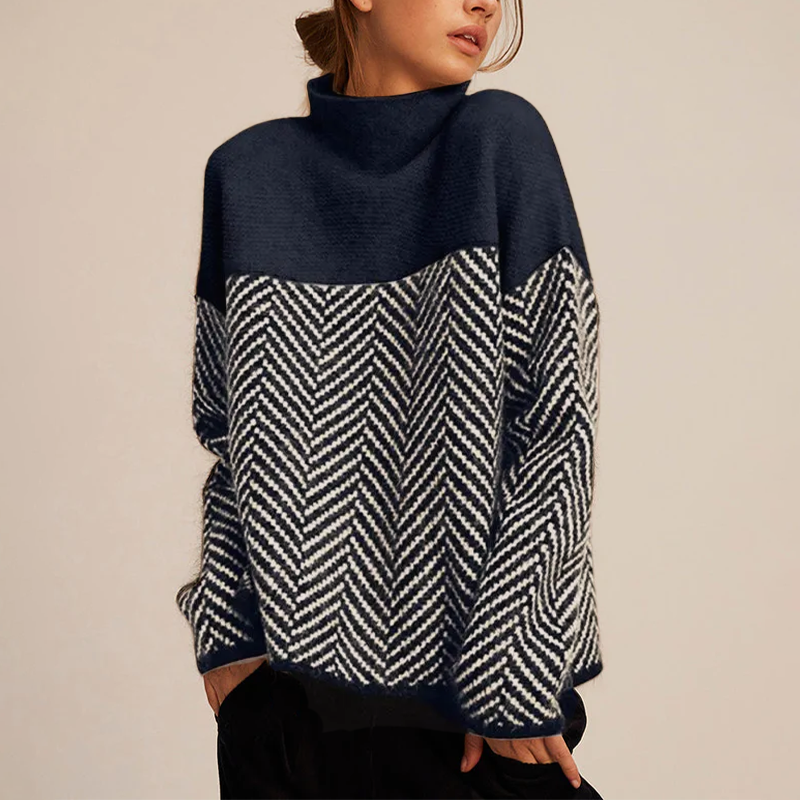 Willow Women's Herringbone Turtleneck Jumper