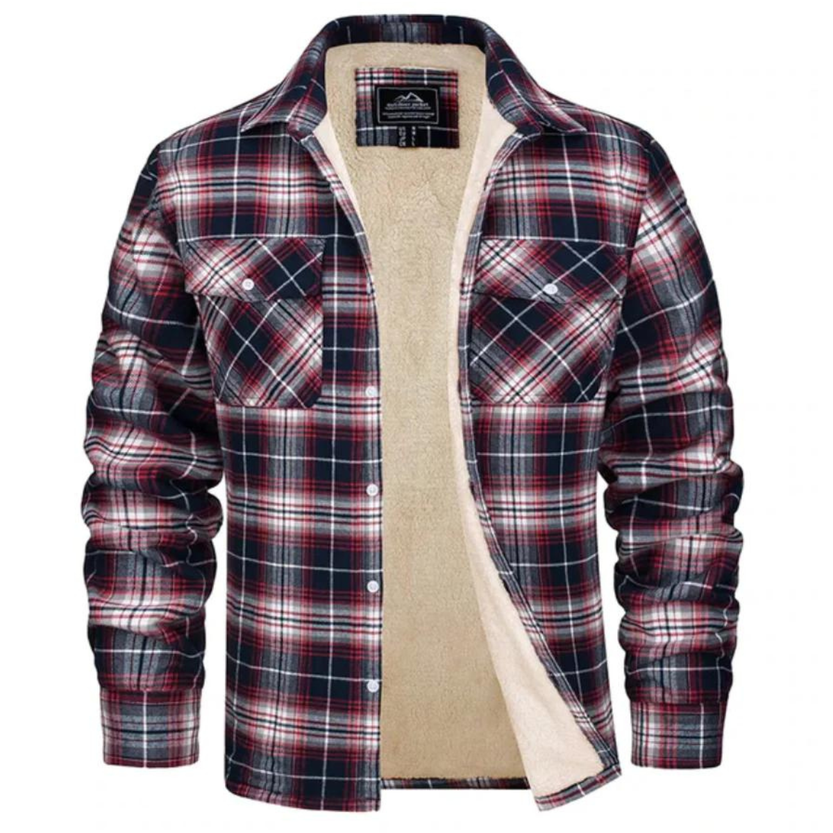 Men's Sherpa Lined Plaid Jacket