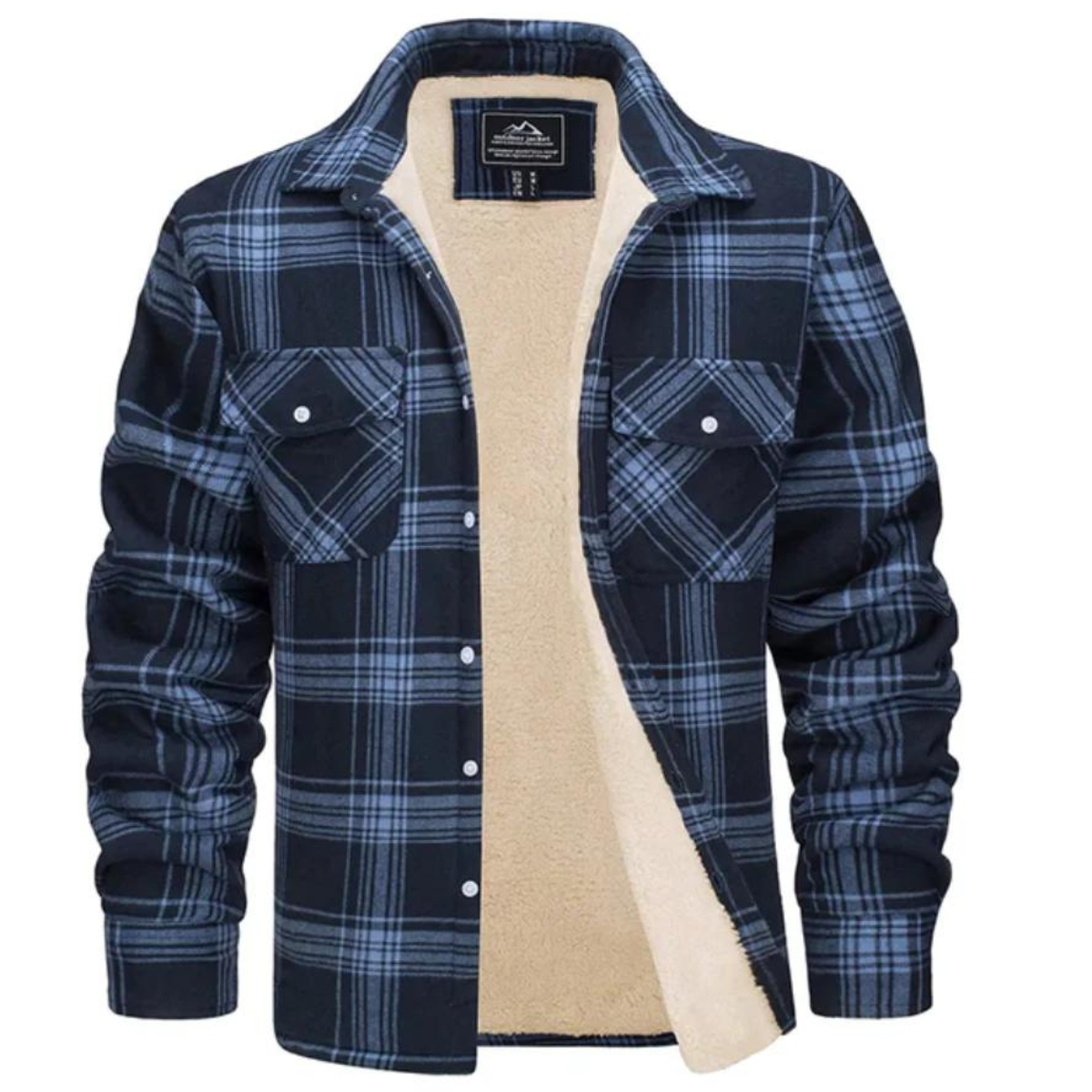 Men's Sherpa Lined Plaid Jacket
