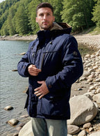 Men's Fur Lined Winter Jacket – Removable Hood