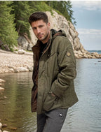 Men's Fur Lined Winter Jacket – Removable Hood