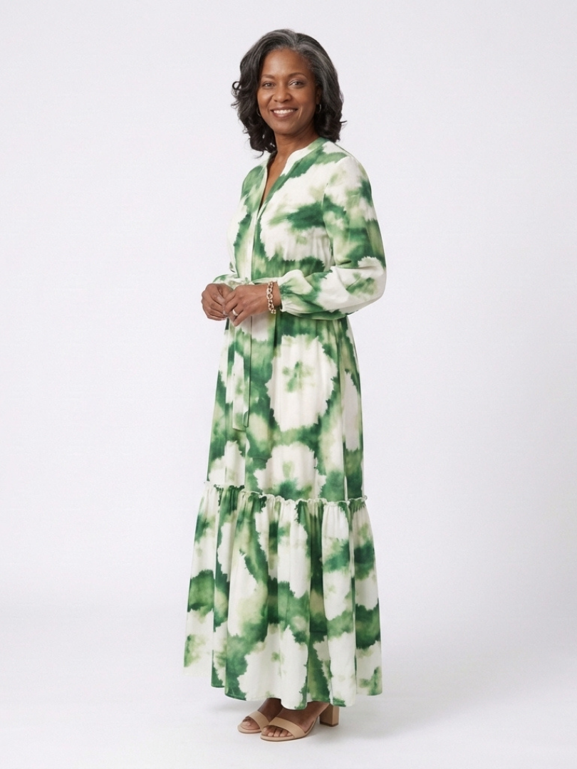 Camille | Tiered Tie Waist Maxi Dress